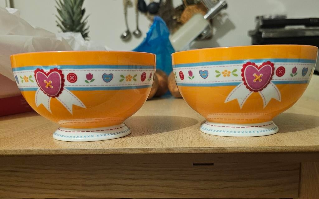 Lief! Lifestyle schaaltjes met hartjes - set van 2, Porselein of Keramiek, Schaal, Rond, Ophalen of Verzenden