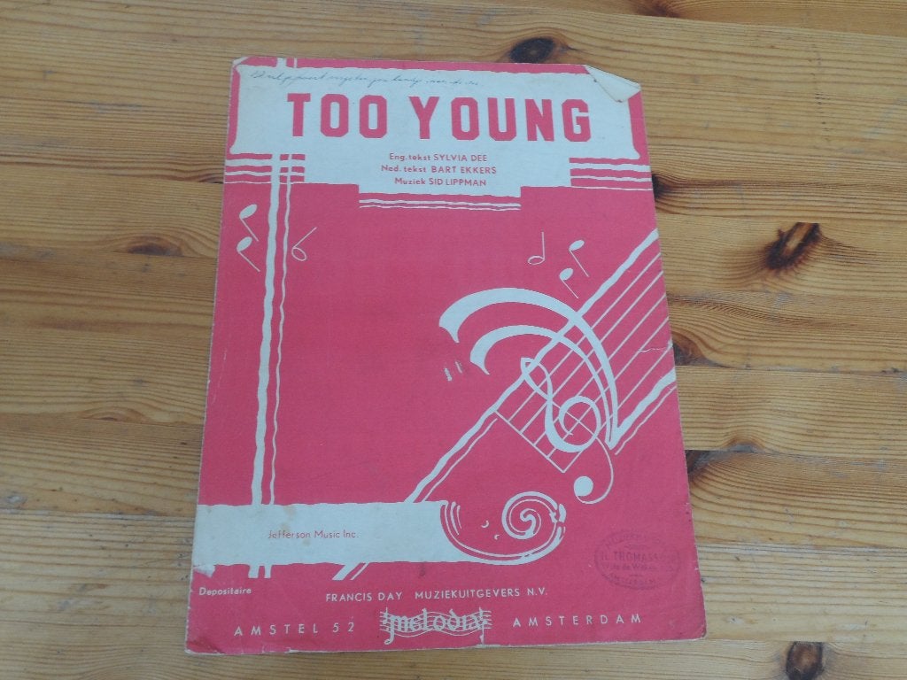 Too young - sid lippman - te jong, Gebruikt, Gitaar, Ophalen of Verzenden, Artiest of Componist