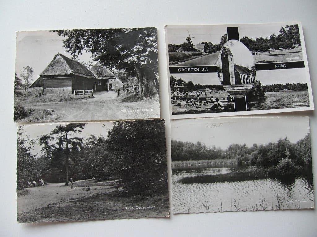 Zwart-wit kaarten uit Drente (23), Verzamelen, Ansichtkaarten | Nederland, Ophalen of Verzenden, 1940 tot 1960, Gelopen, Drenthe