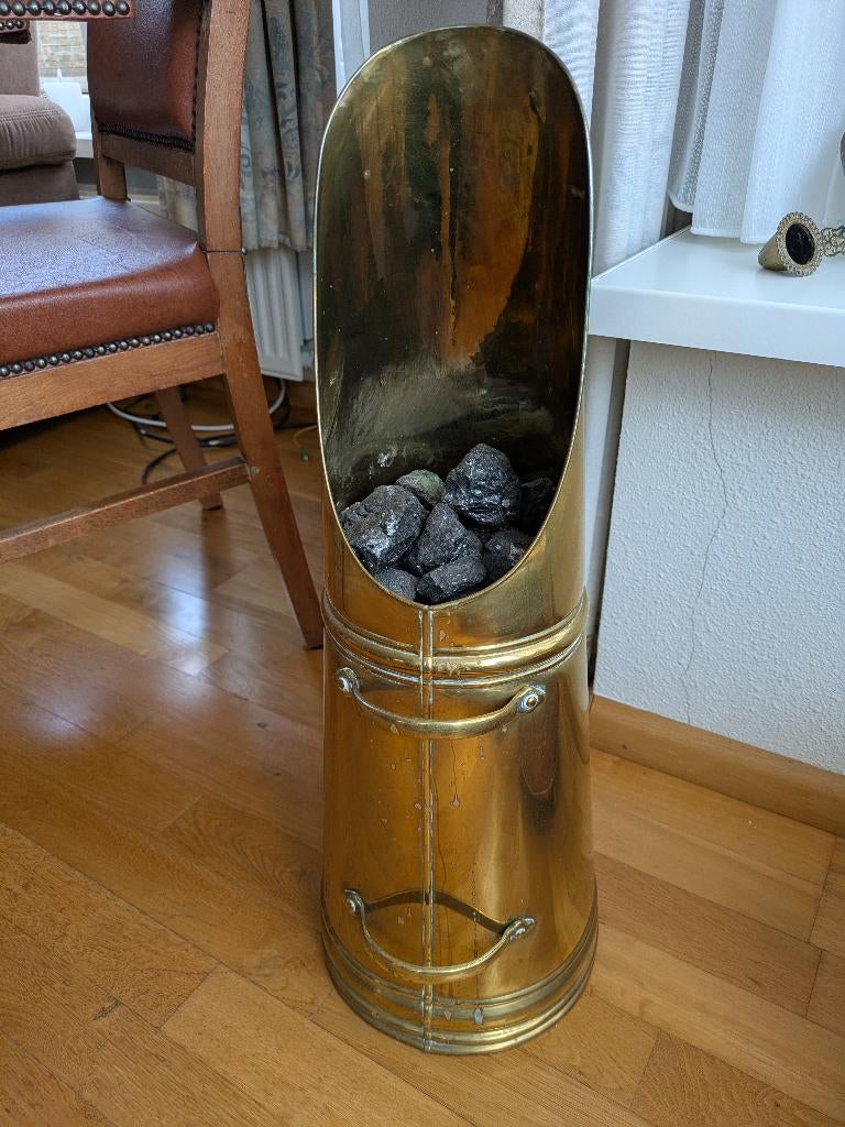 Koperen haardstel en kolen kit, Ophalen, Koper