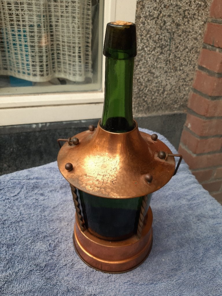 Oude koperen Lantaren, Ophalen, Gebruikt, Lantaarn, Glas
