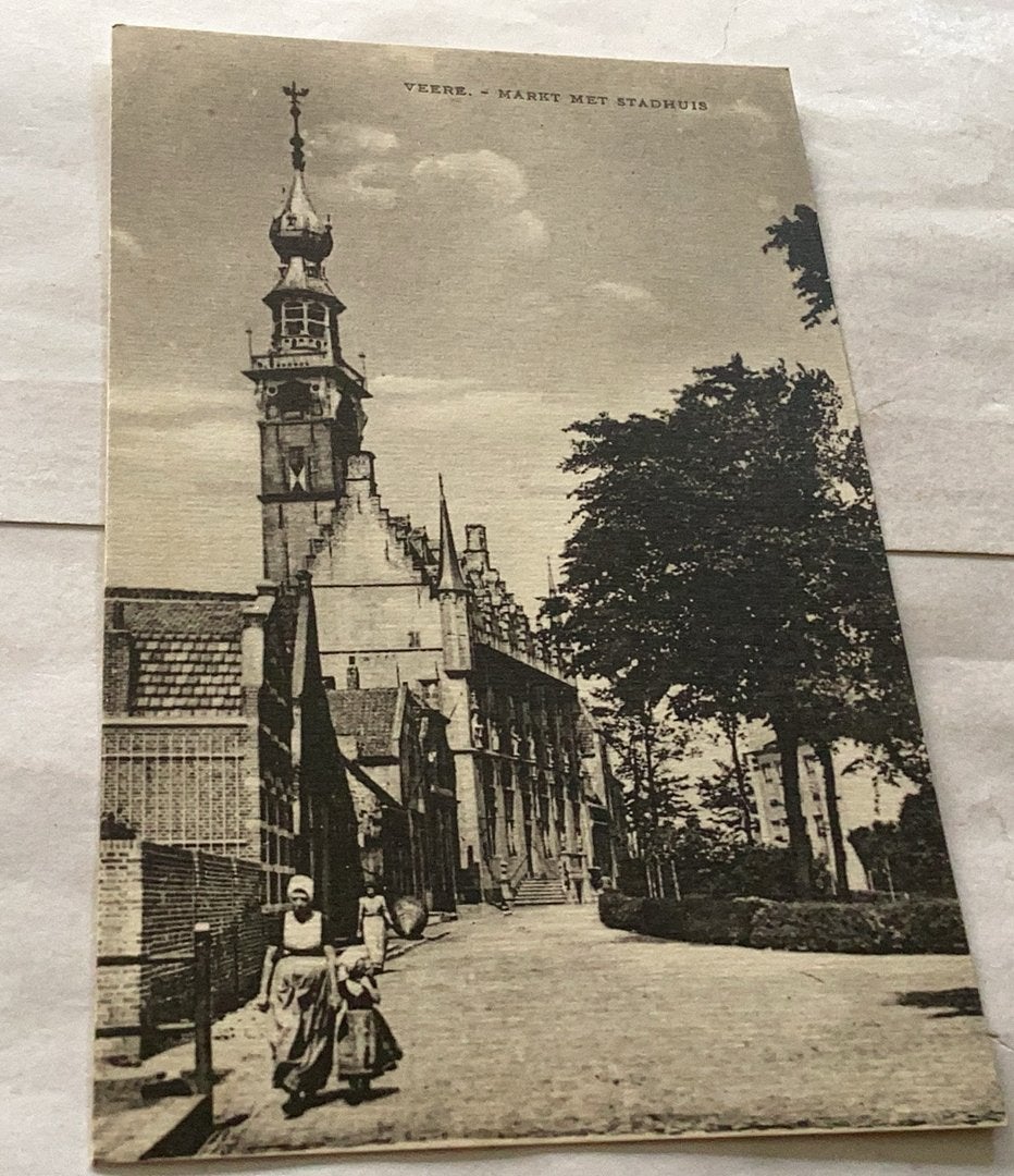 Veere markt en stadhuis, Ophalen of Verzenden, Zeeland