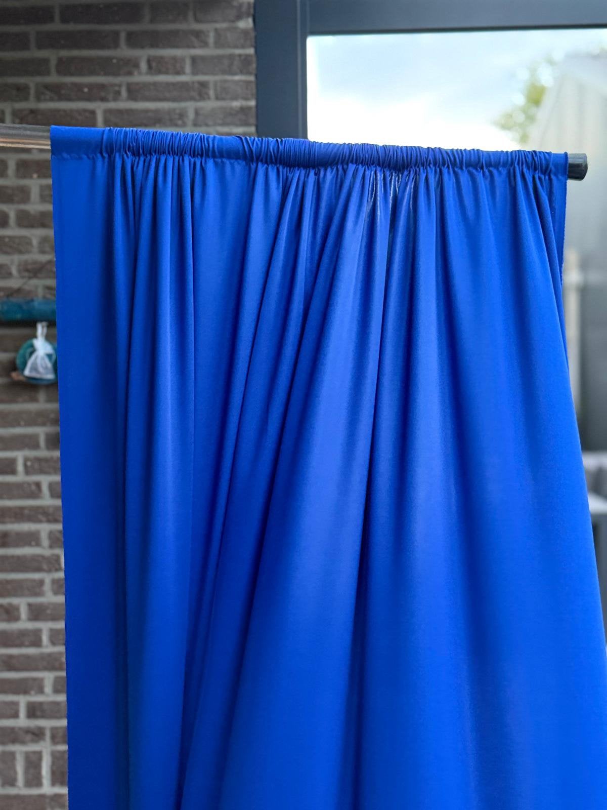 Kobalt blauw gordijnen / blue screen, Ophalen of Verzenden, Zo goed als nieuw, Blauw