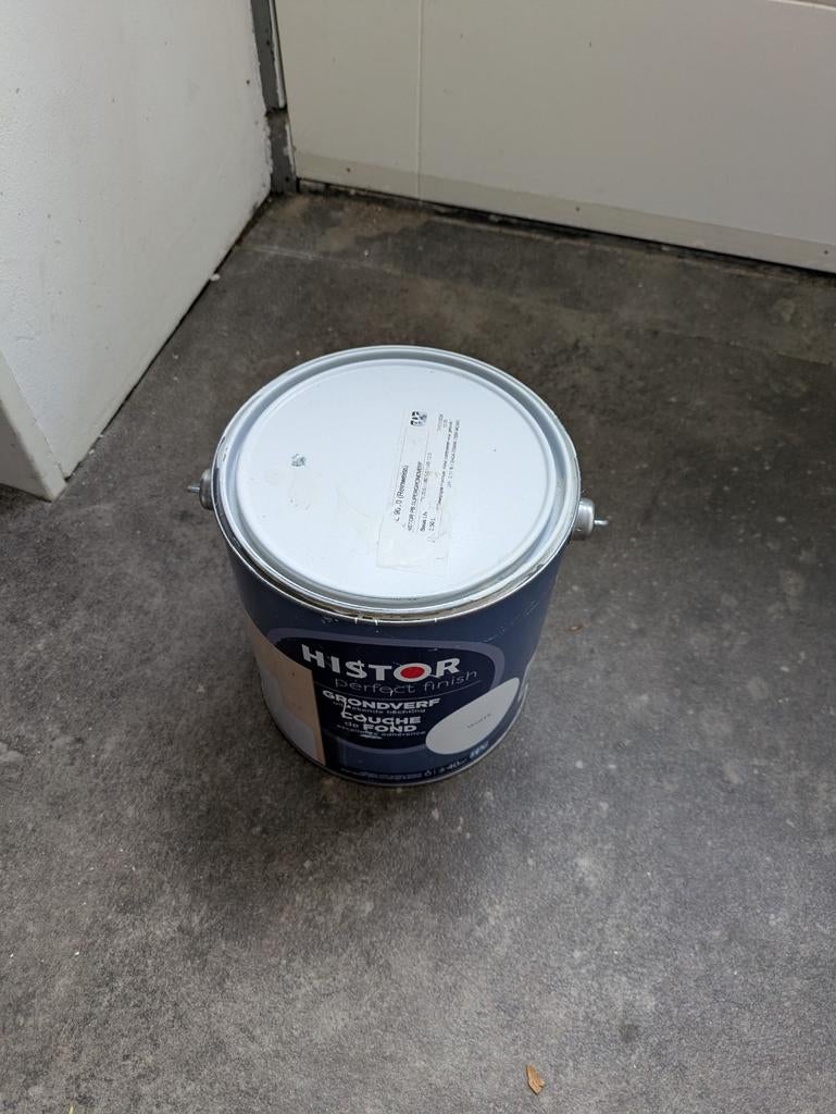 Histor Perfect Finish Grondverf Wit - 2,5 Liter RAL 9010, Wit, Nieuw, Ophalen of Verzenden, Verf