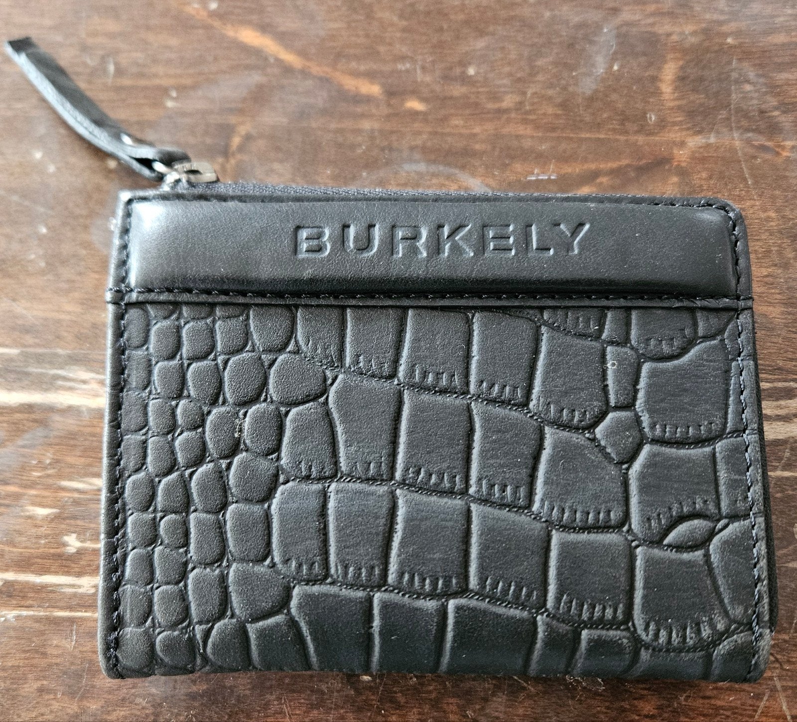 Portemonnee Burkely zwart, Ophalen of Verzenden, Zo goed als nieuw, Zwart, Leer