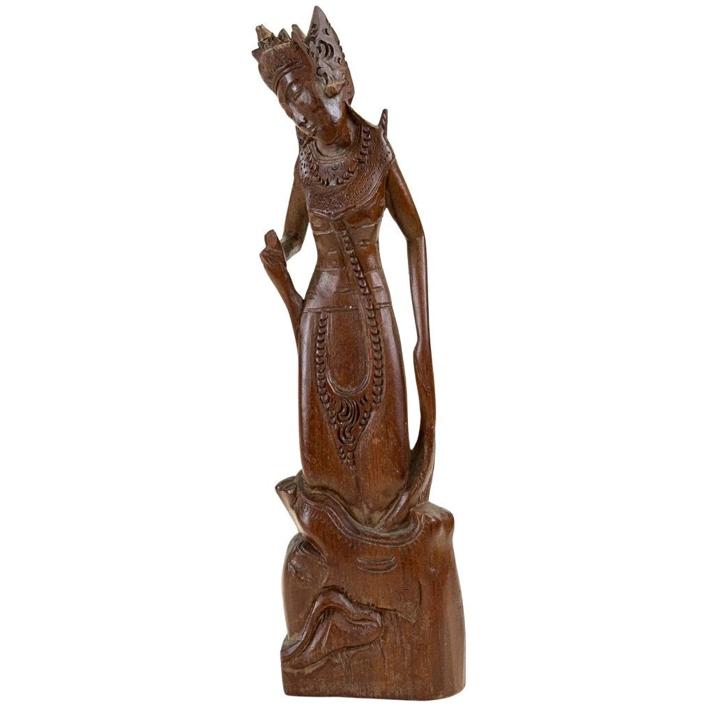 Dewi Sri – Balinees houtsnijwerk, Antiek en Kunst, Indonesië, Ophalen of Verzenden, Beeld, Hout