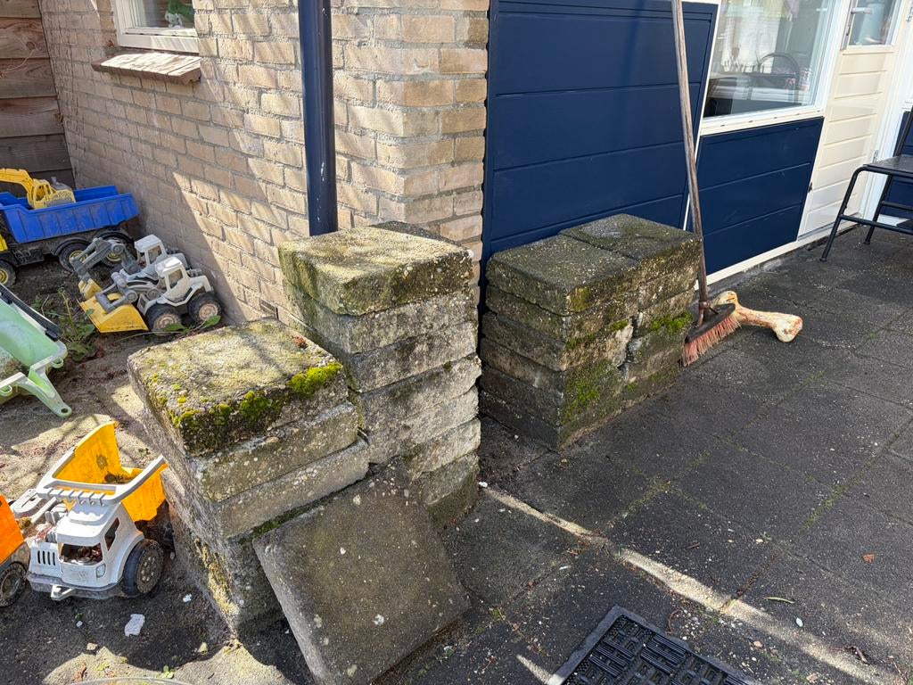 30x30 tegels, gratis, Tuin en Terras, Ophalen, Zo goed als nieuw, Beton, Terrastegels
