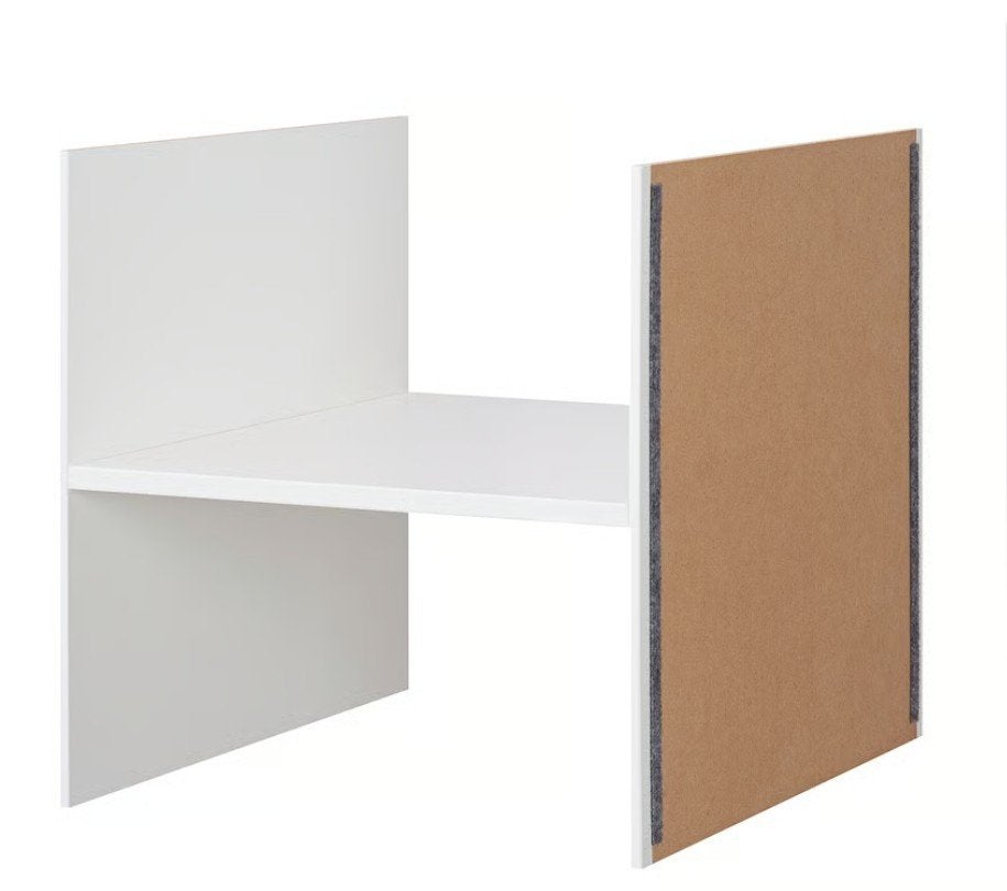 KALLAX Inzet met 1 plank, wit, 33x33 cm, Ophalen, Minder dan 50 cm, Gebruikt, 1 of 2 laden