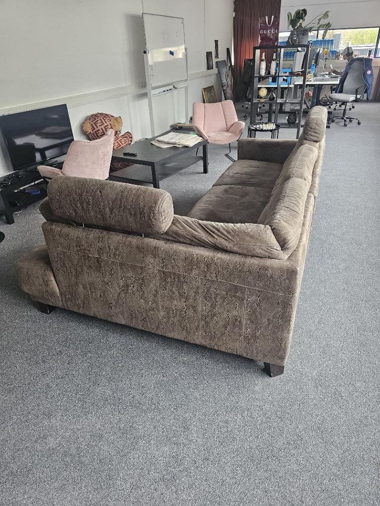 Premium Hoekbank Bruin Suede Look, Huis en Inrichting, Banken | Bankstellen, Overige materialen, 100 tot 125 cm, Hoekbank, Ophalen of Verzenden
