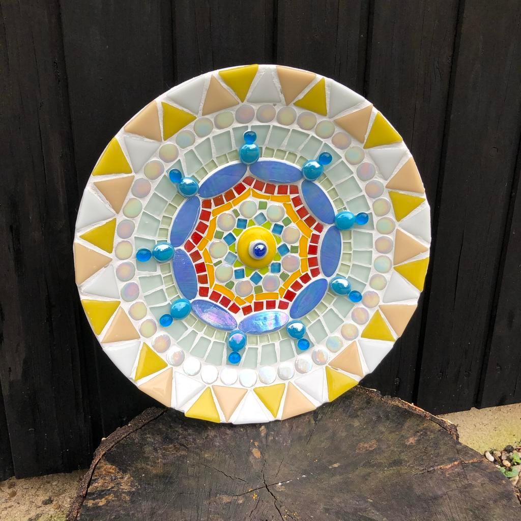 Wandbord fruitschaal mozaiek 30 cm doorsnede, Overige materialen, Schaal, Rond, Nieuw