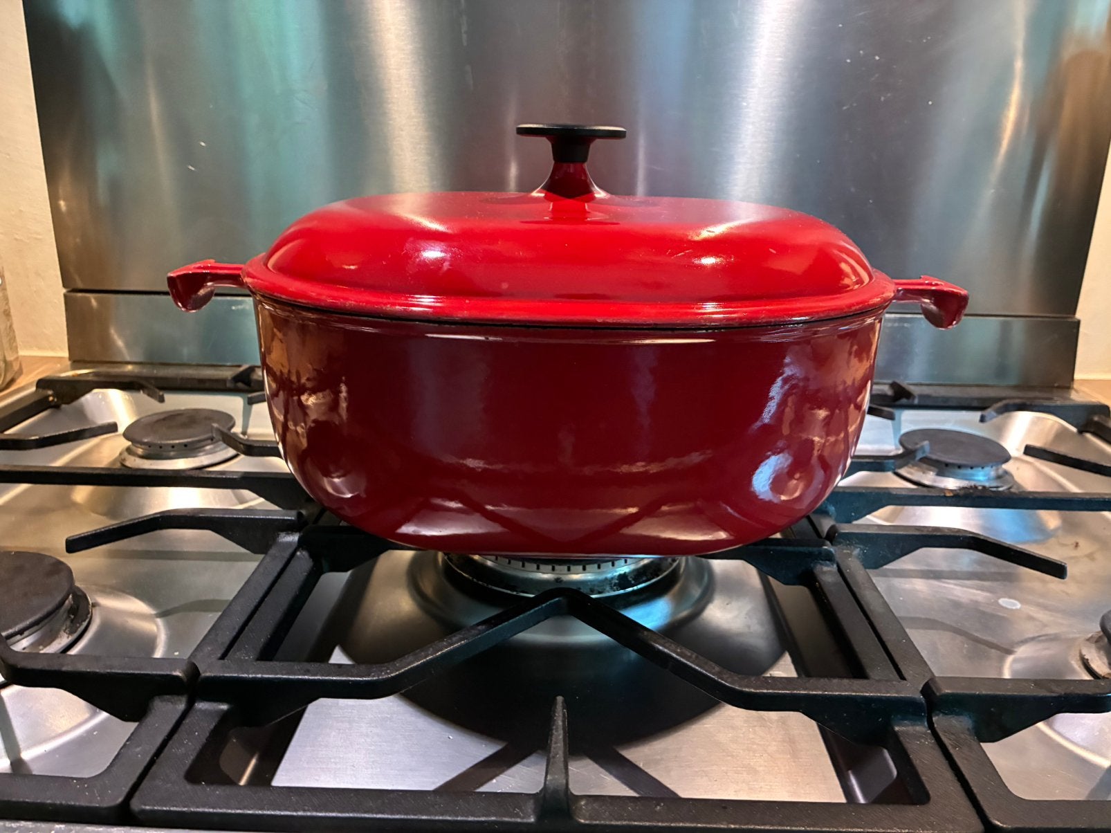 Le Creuset Enzo Mari Braadpan XL 33 cm izgs, Le Creuset, Ophalen of Verzenden, Zo goed als nieuw, Geschikt voor inductie