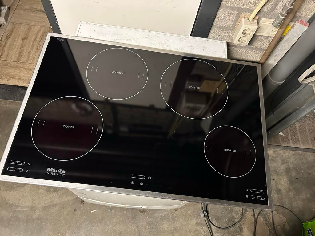 Miele KM 5752 Inductie Kookplaat, Witgoed en Apparatuur, Kookplaten, Gebruikt, Inbouw, Inductie, 4 kookzones