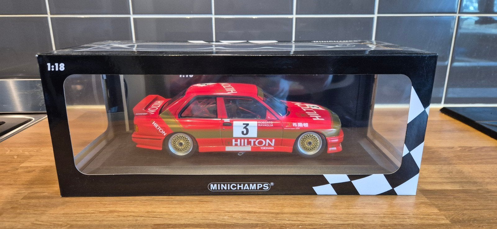 BMW M3 E30 Minichamps 1 18, Hobby en Vrije tijd, Modelauto's | 1:18, Ophalen of Verzenden, Zo goed als nieuw, Auto, MiniChamps
