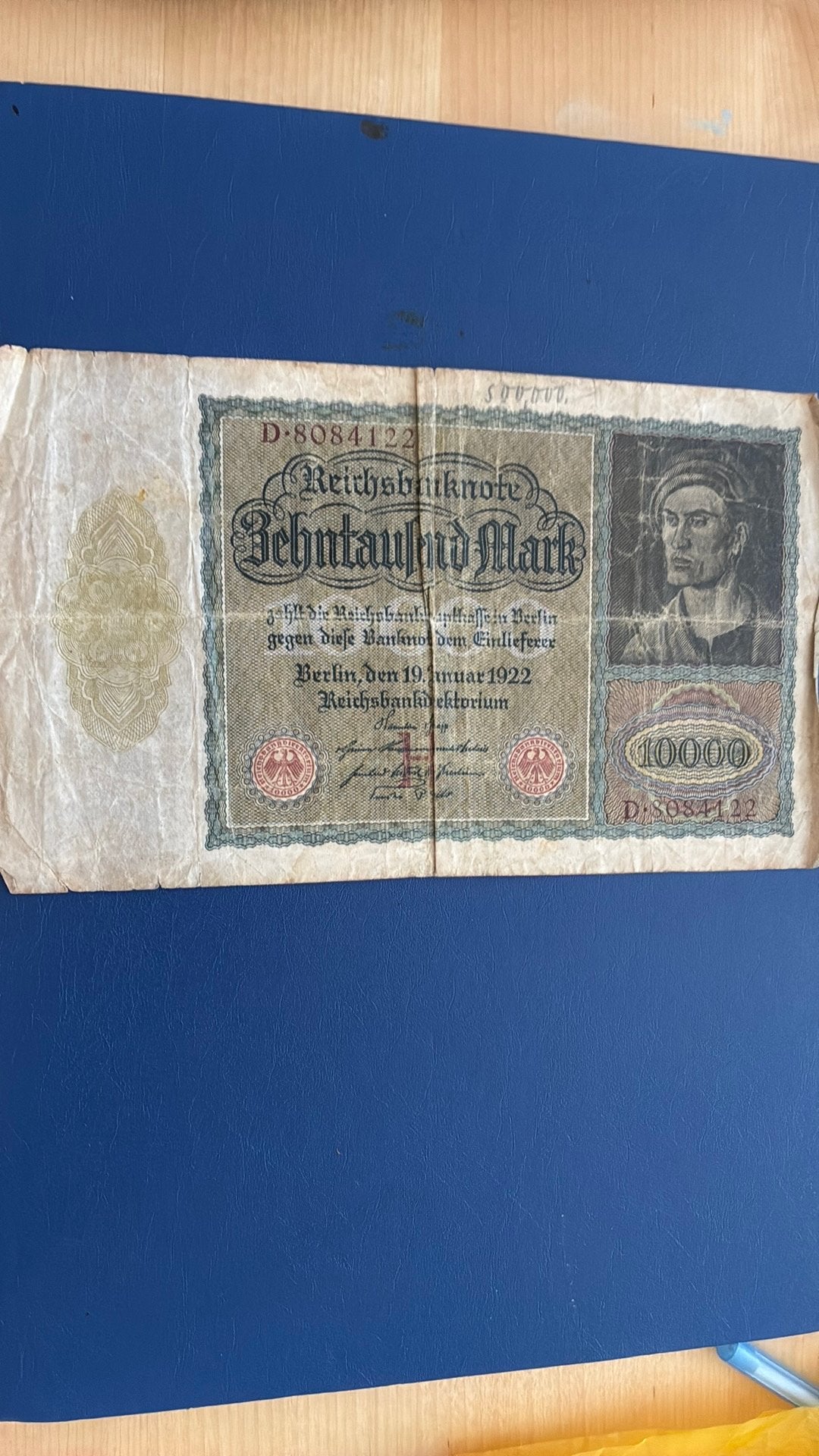 Duitsland 10.000 mark 1922, Ophalen of Verzenden, Duitsland