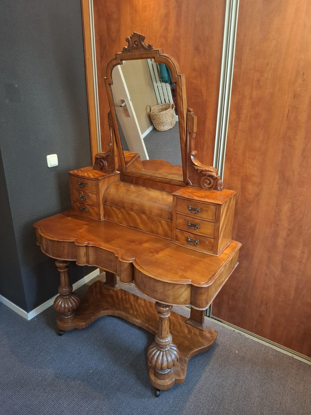 antieke kaptafel, Ophalen, Gebruikt, 150 tot 200 cm, 150 tot 200 cm