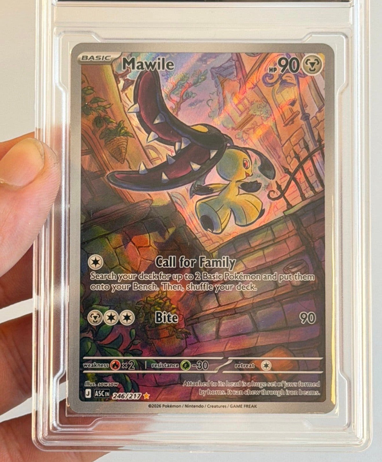 Pokemon Mawile 246/217 GRADE 10 Ascended Heroes #246 card, Ophalen of Verzenden, Nieuw, Losse kaart