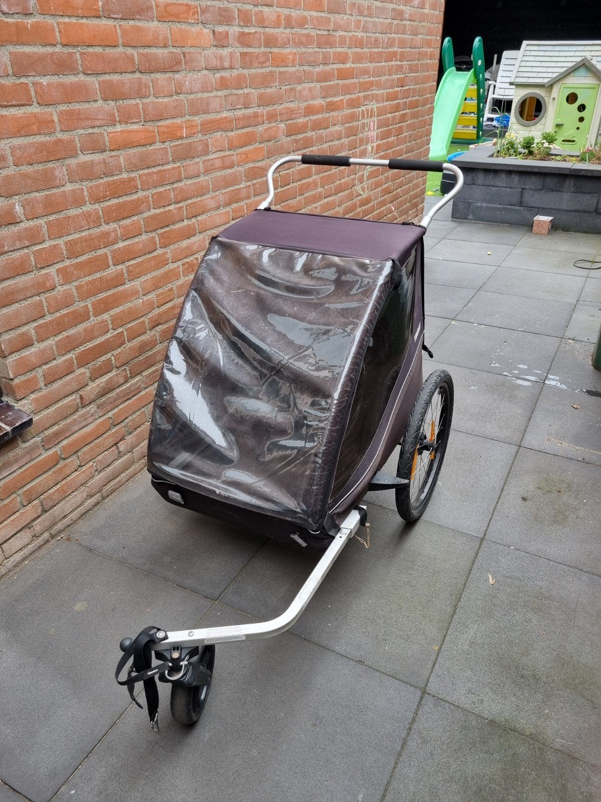 Thule Chariot7 fietskar met 2 fietskoppelingen, Gebruikt, Ophalen of Verzenden, 40 tot 60 kg, Thule