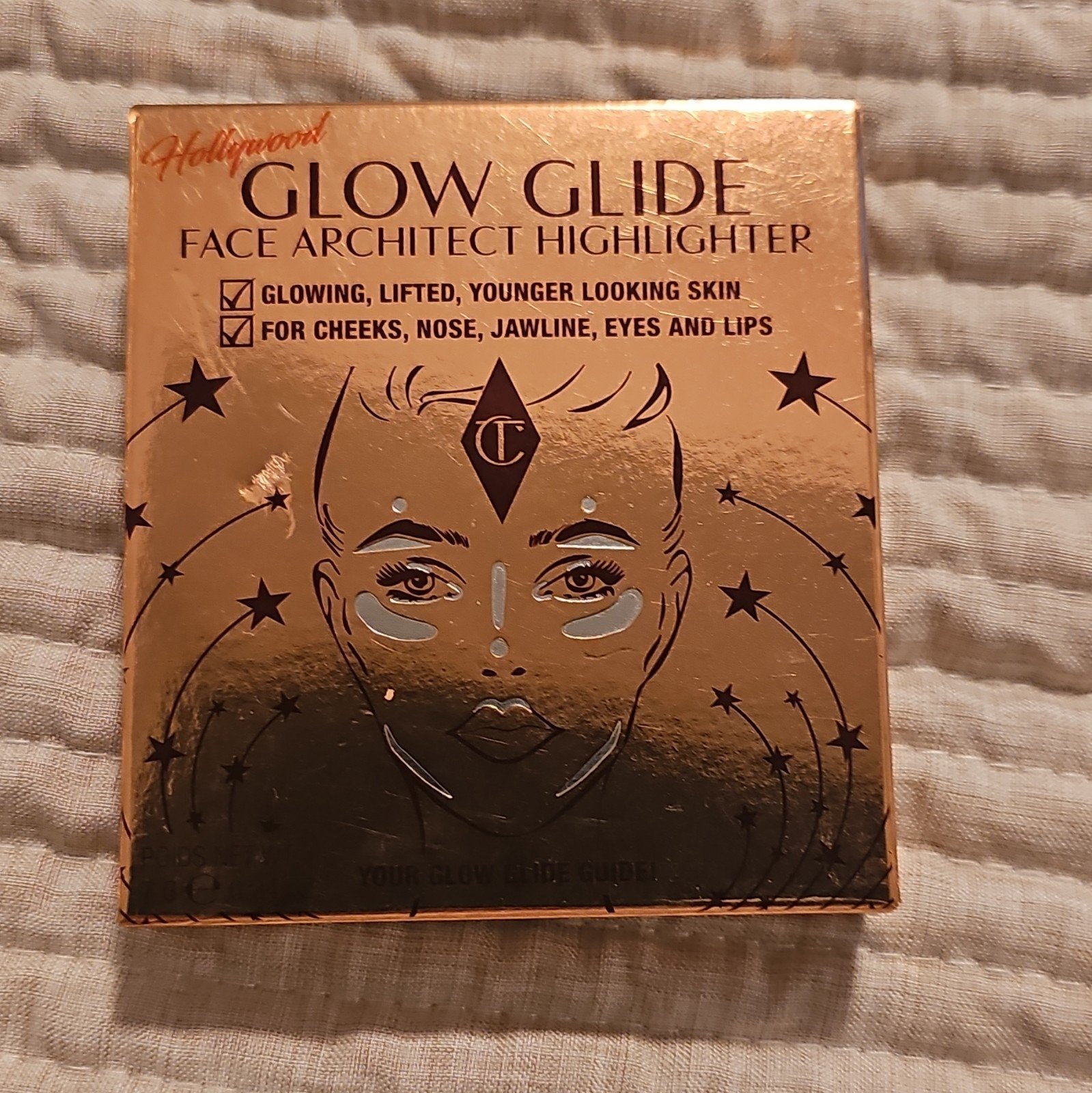 Charlotte Tilbury Hollywood Glow  Highlighter Sunset Glo, Gehele gezicht, Nieuw, Ophalen of Verzenden, Make-up