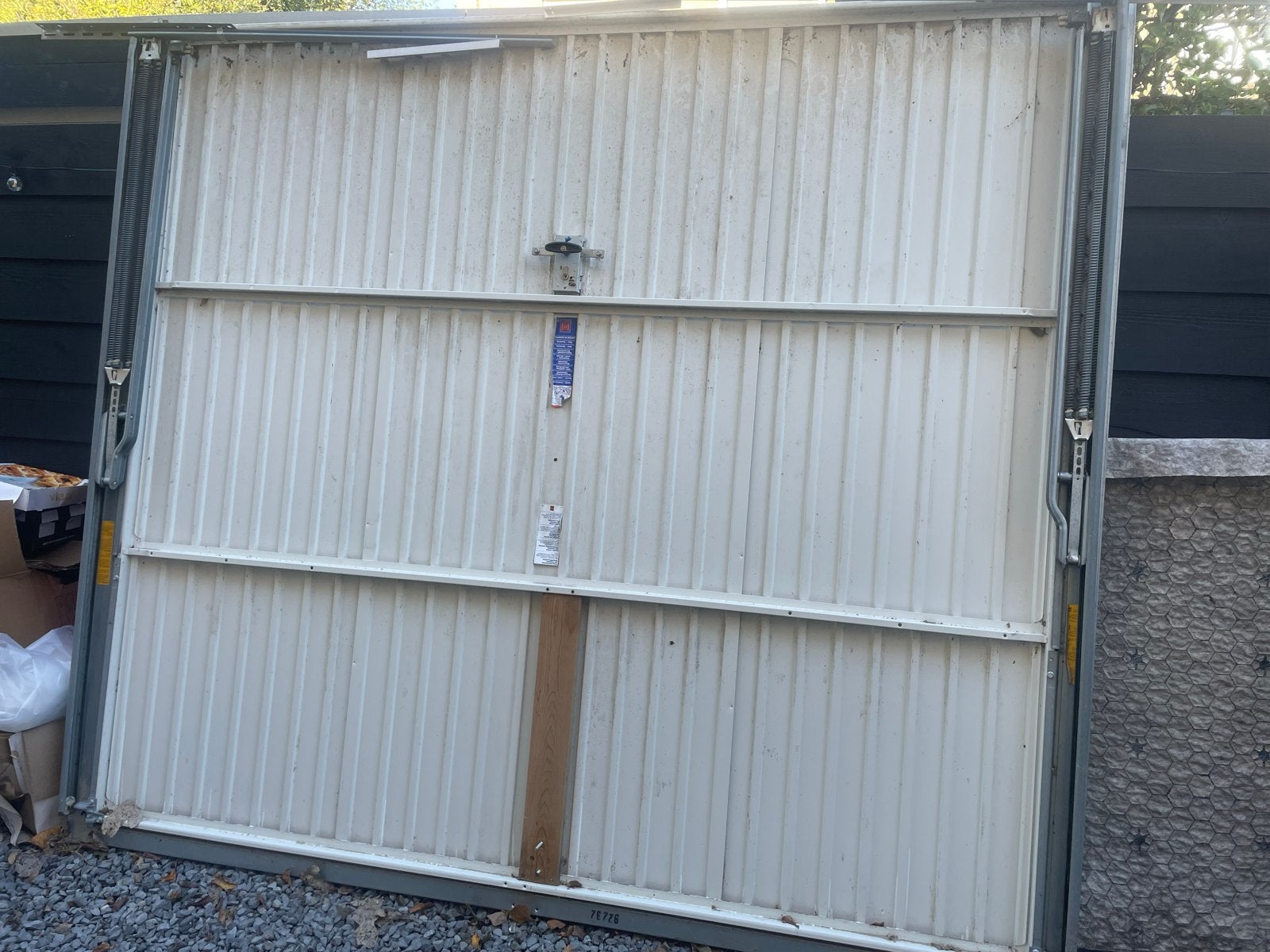 Garagedeur met Chamberlain opener - Gebruikt, Gebruikt, 120 cm of meer, Garagedeur, Ophalen of Verzenden