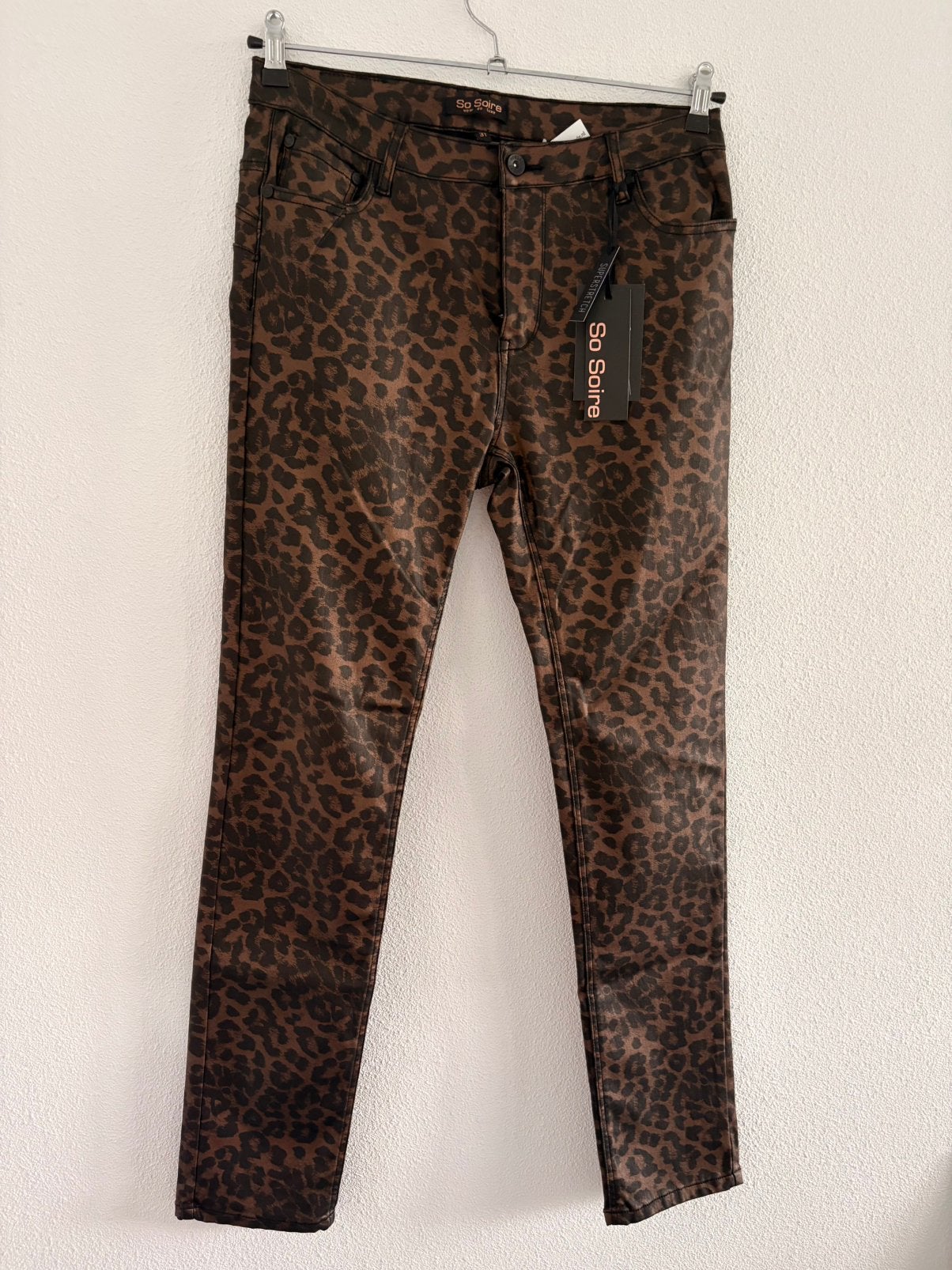 So Soire coating broek mt  30/42 bruin stretch, Kleding | Dames, Bruin, Maat 42/44 (L), Ophalen of Verzenden, Zo goed als nieuw