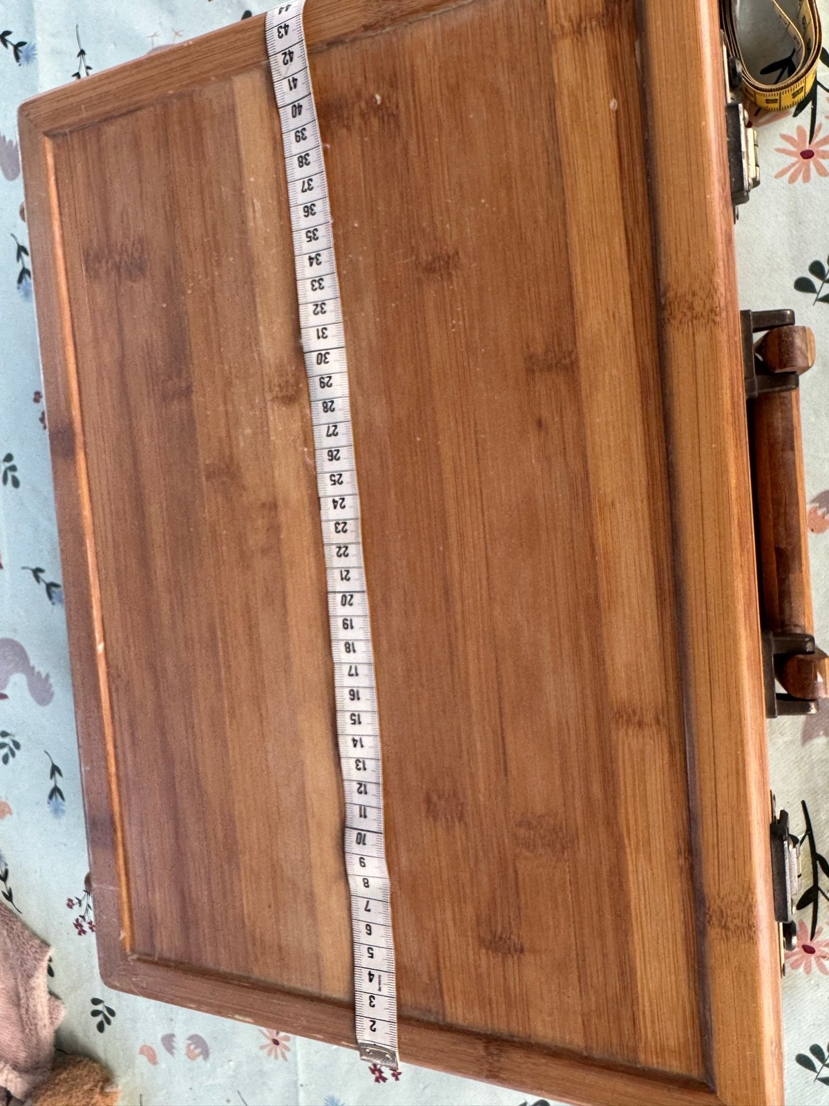 Vintage bamboe aktetas met cijferslot, Ophalen of Verzenden