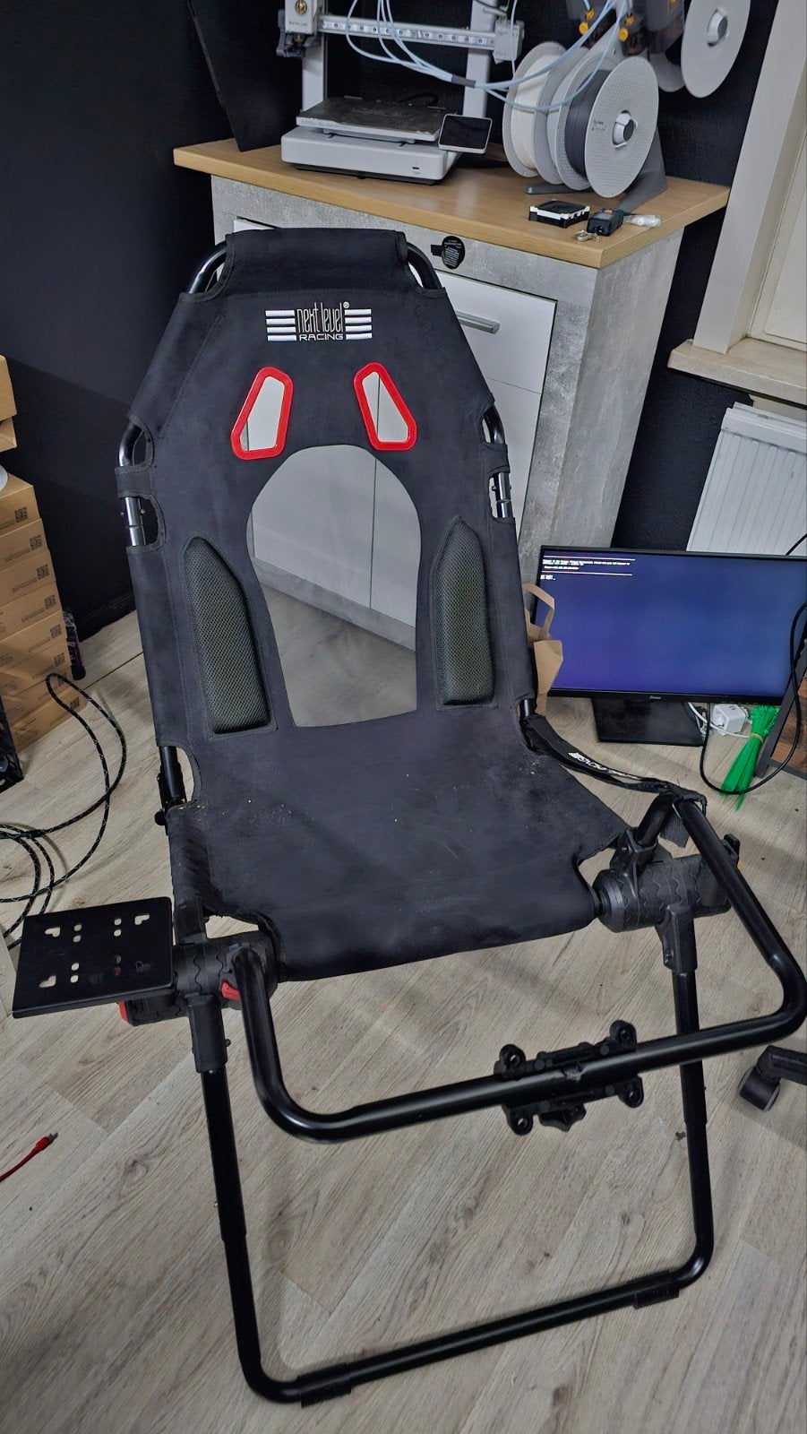 Next Level Racing GT Lite Racestoel, Spelcomputers en Games, Ophalen, Racestoel, Gebruikt, Inklapbaar