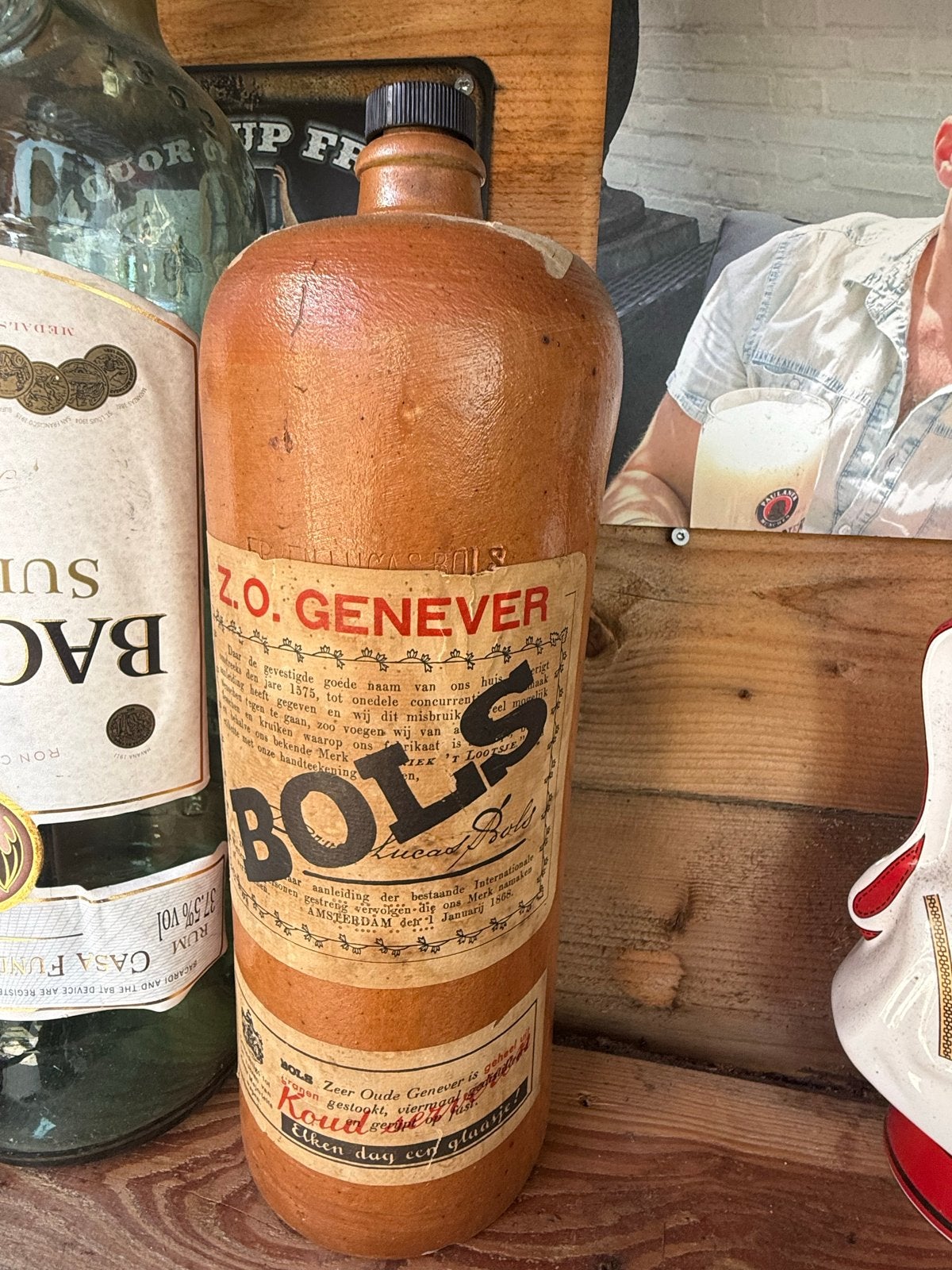 Antieke Bols Genever Kruik - Z.O. Genever, Ophalen of Verzenden