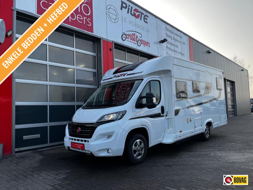 Pilote P706GJ Half-integraal,4 persoons, Caravans en Kamperen, Campers, Luifel, Ringverwarming, Fiat, Pilote