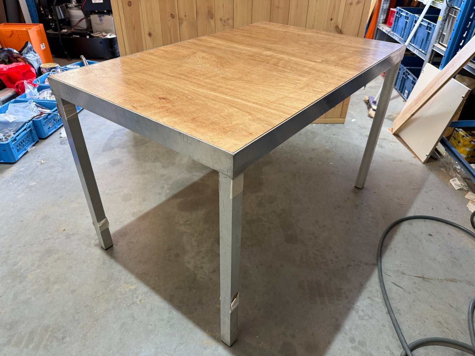 4x werktafel aluminium frame 12075 cm – stevig, Ophalen, Gebruikt