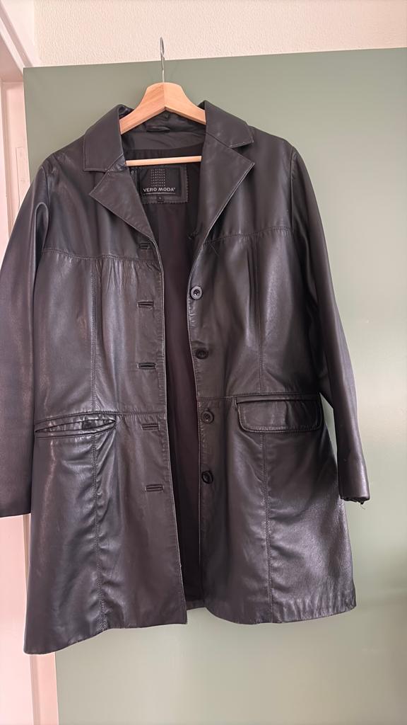 Leren dames jas, colbert kleur zwart, Kleding | Dames, Ophalen of Verzenden, Zo goed als nieuw, Zwart