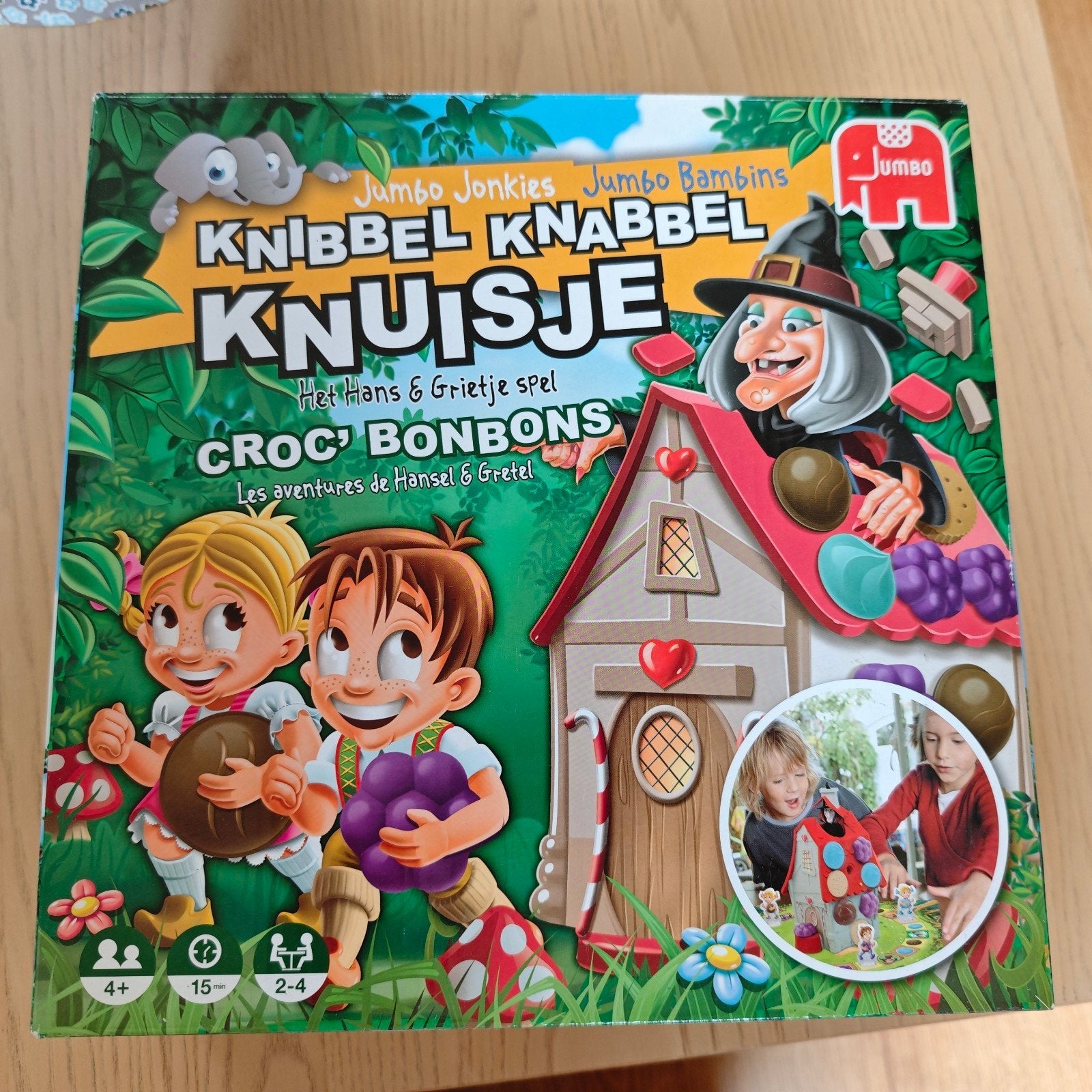 Jumbo Knibbel Knabbel Knuisje: Het Hans & Grietje spel, Drie of vier spelers, Ophalen of Verzenden, Zo goed als nieuw, Jumbo