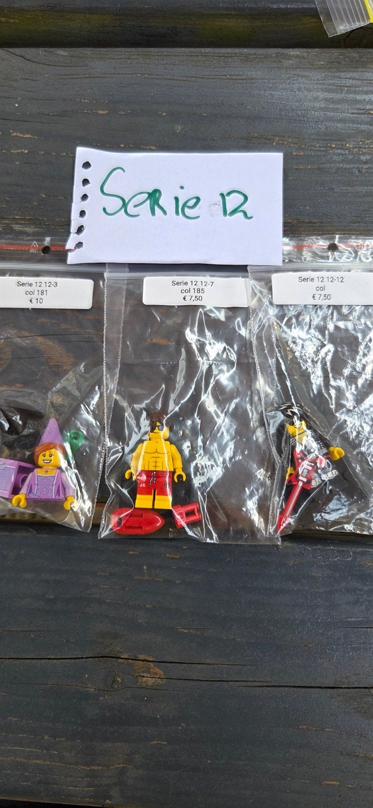 Lego Minifiguren Serie 12 - Prinses, Surfer, Rocker, Gebruikt, Lego, Ophalen of Verzenden, Minifiguren serie