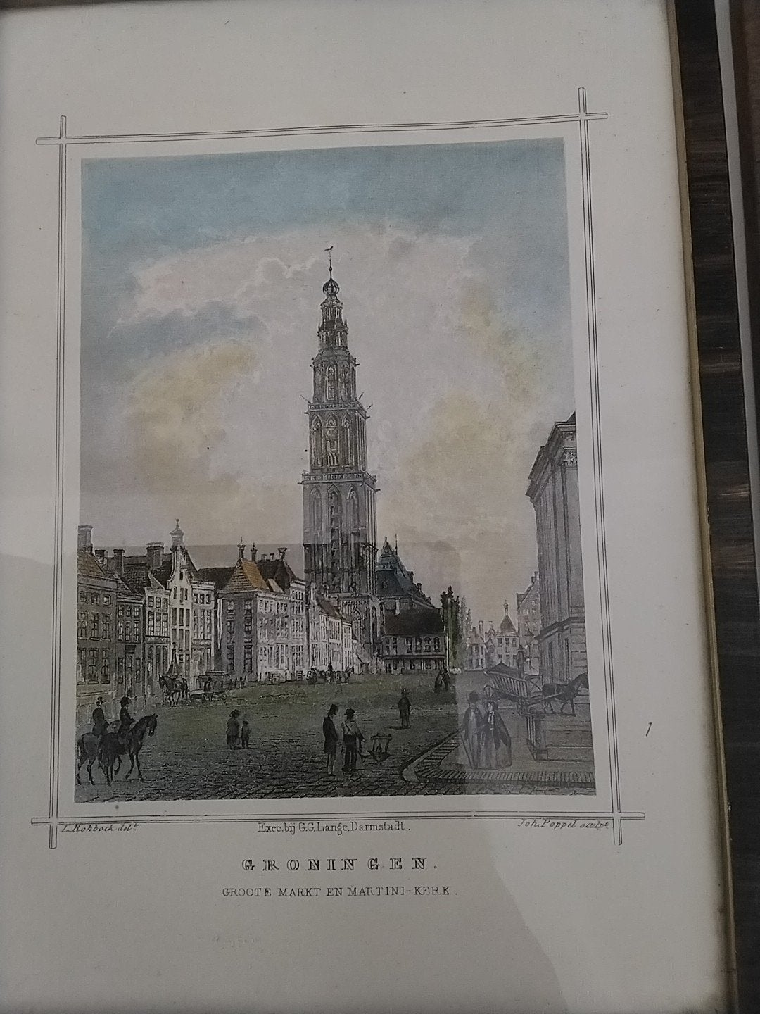 Set van 3 ingelijste prenten: Ets, Lithografie, Gravure, Antiek en Kunst, Ingelijst, 1800 - 1899, Ophalen of Verzenden, Overige technieken