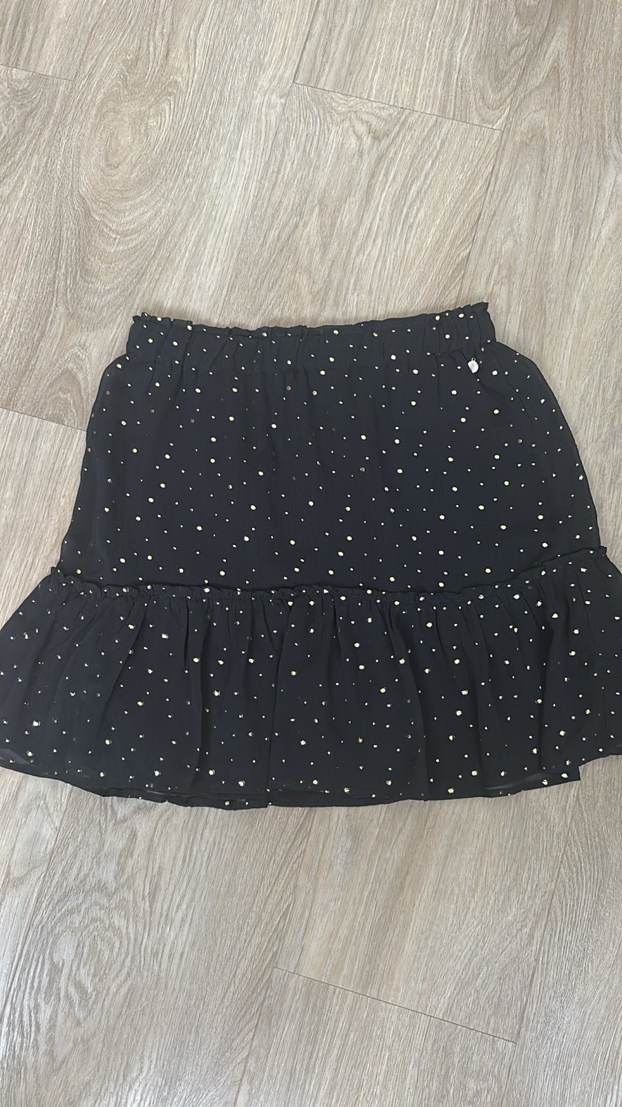 Zwart rokje met gouden stippen - Cotton Club, Zwart, Ophalen of Verzenden, Zo goed als nieuw, Maat 36 (S)