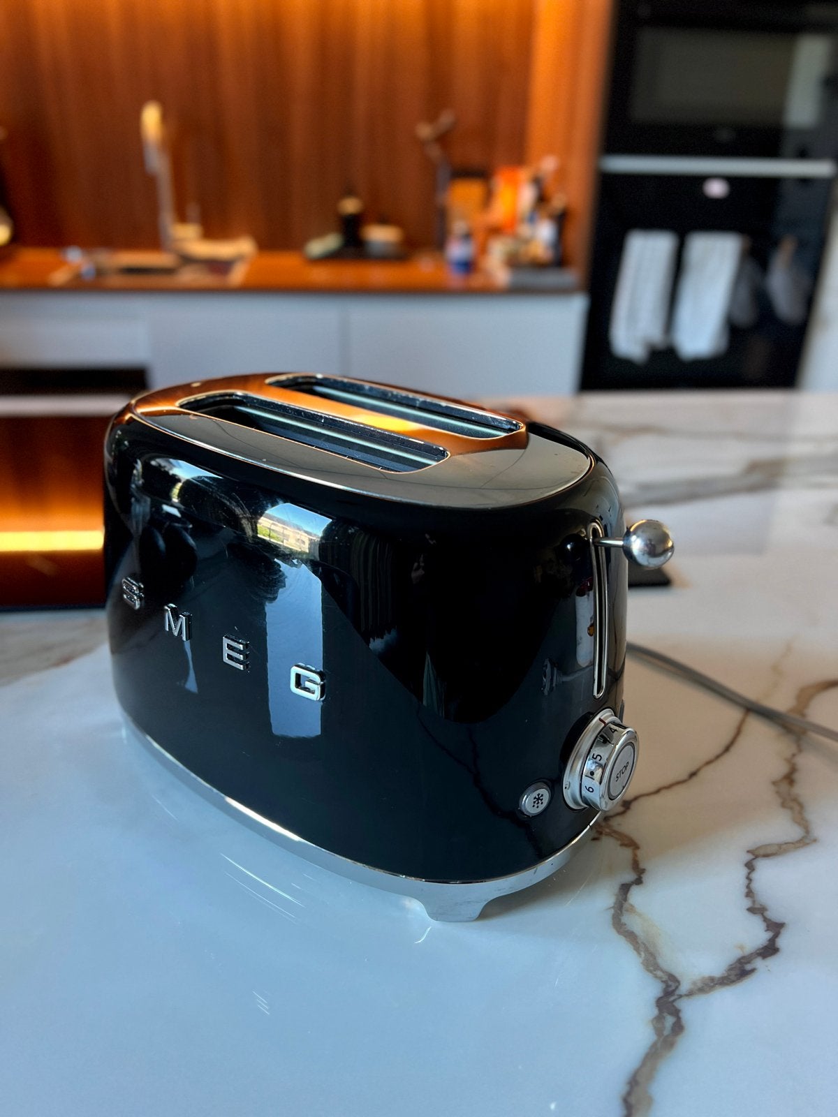 SMEG Toaster (Zwart), Witgoed en Apparatuur, Broodroosters, Ophalen, Zo goed als nieuw