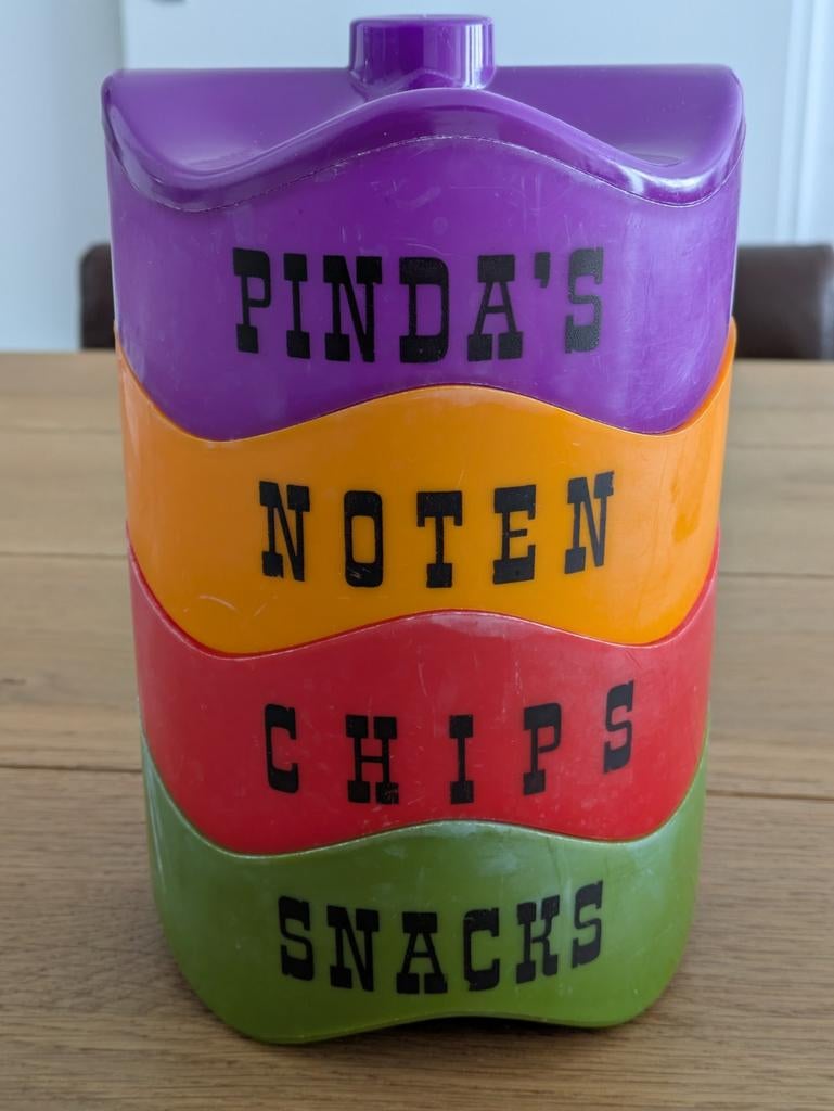 Stapelbare bakjes snacks chips noten pinda's jaren 70 retro, Ophalen of Verzenden, Huis en Inrichting