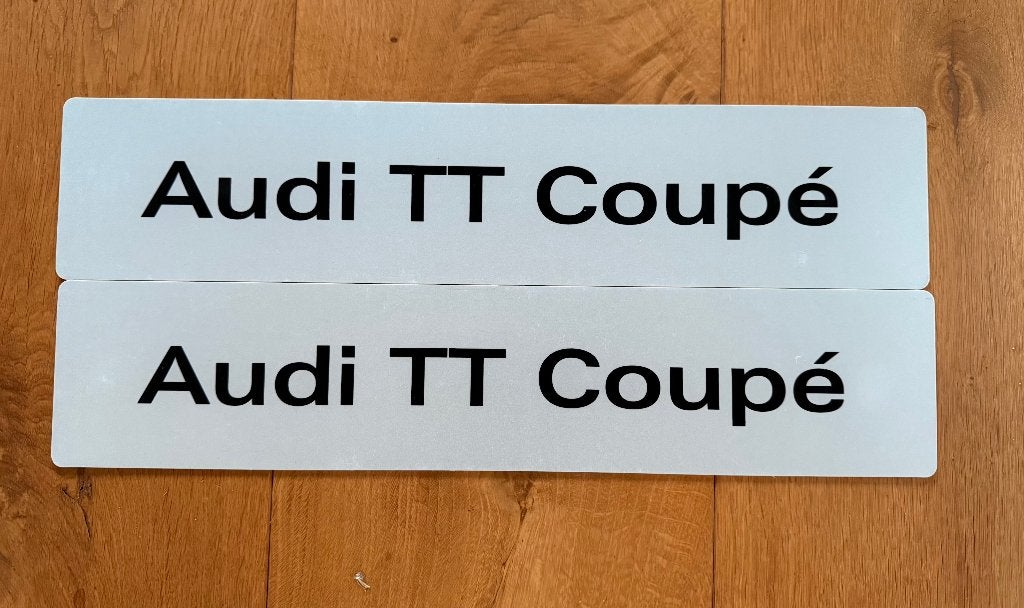 Audi TT Coupé … dealerplaat / naamplaat, Ophalen of Verzenden, Gebruikt