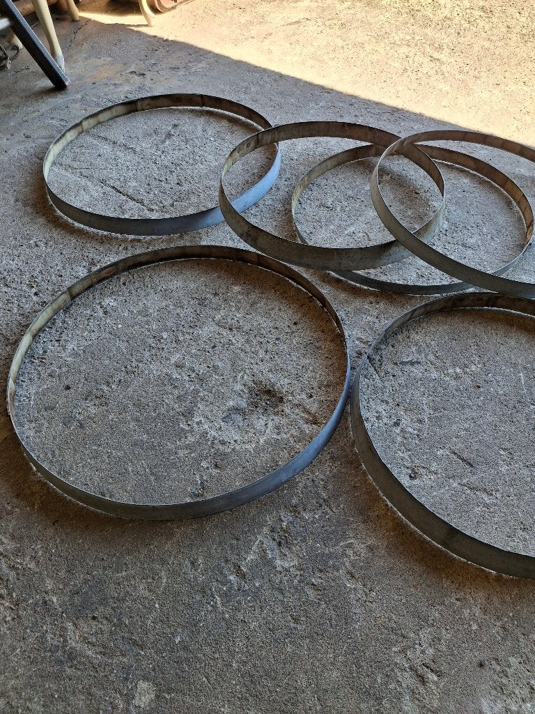 ringen van wijnvaten div. afmetingen , zie omschrijv/foto's, Tuin en Terras, 150 liter of meer, Ophalen, Gebruikt, Metaal
