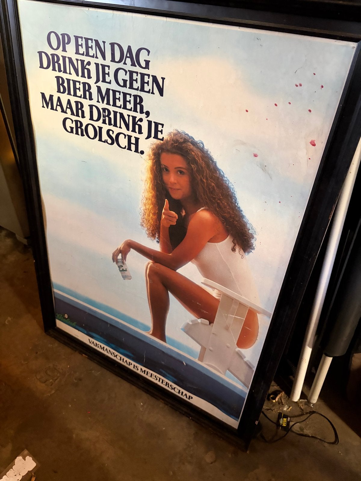 Grolsch Reclame Poster - Abri Formaat, Ophalen, Gebruikt, Reclamebord