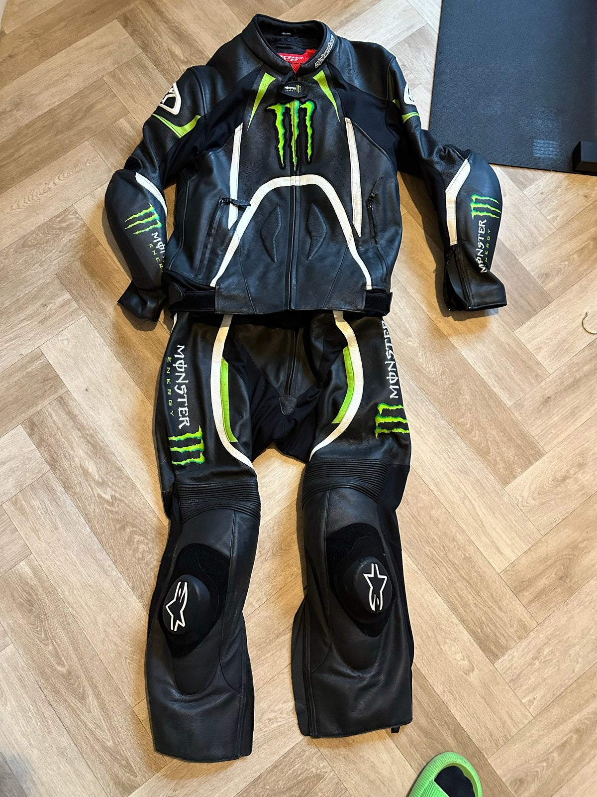 Alpinestars Monster Energy leren combipak maat 54, Ophalen, Tweedehands, Heren, Combipak