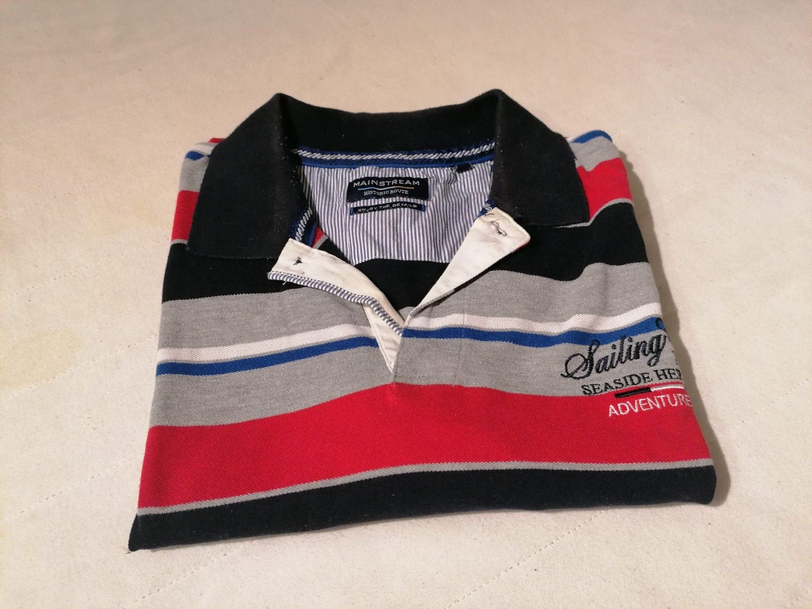 Mainstream gestreept poloshirt - Maat 4XL, Kleding | Heren, Overige kleuren, Overige maten, Gedragen, Mainstream