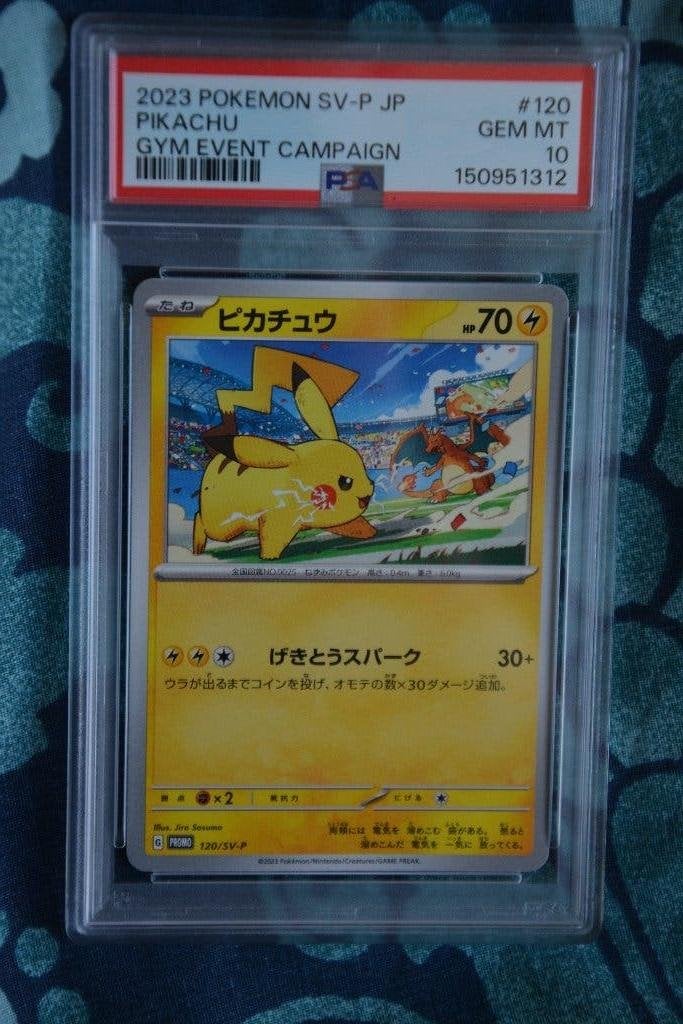 Pikachu Gym Event Campaign Promo Japanese PSA 10, Ophalen of Verzenden, Gebruikt, Losse kaart