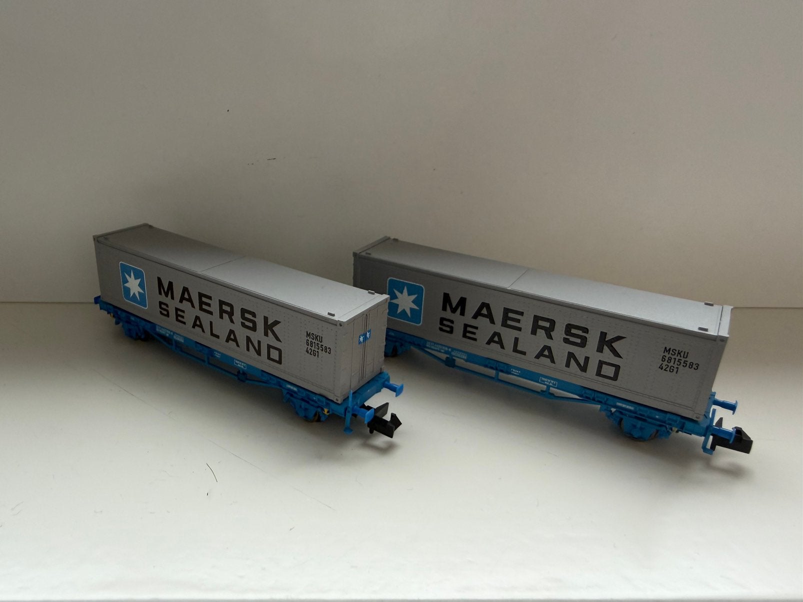 Fleischmann piccolo 824215 - Maersk, Gebruikt, Gelijkstroom, Fleischmann, Wagon