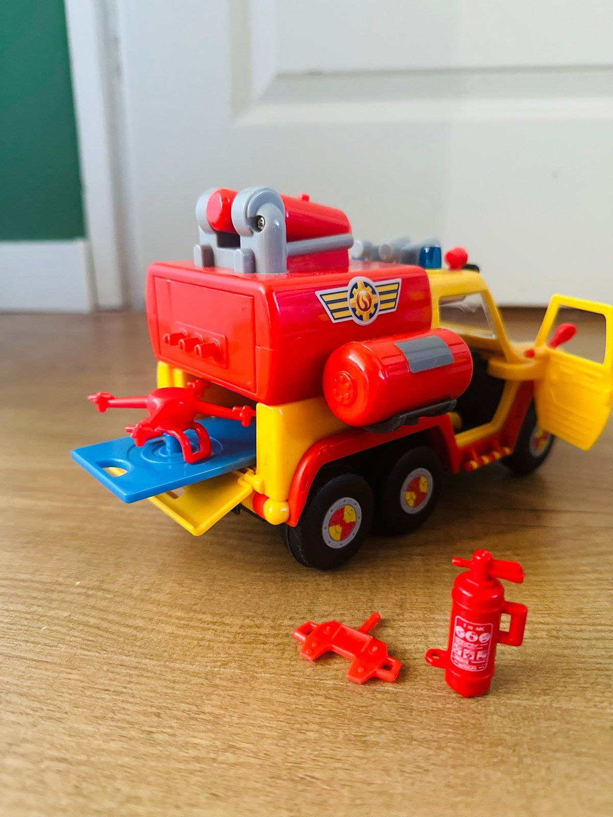 Brandweerwagen brandweer sam speelgoed met accessoires, Kinderen en Baby's, Ophalen of Verzenden, Gebruikt