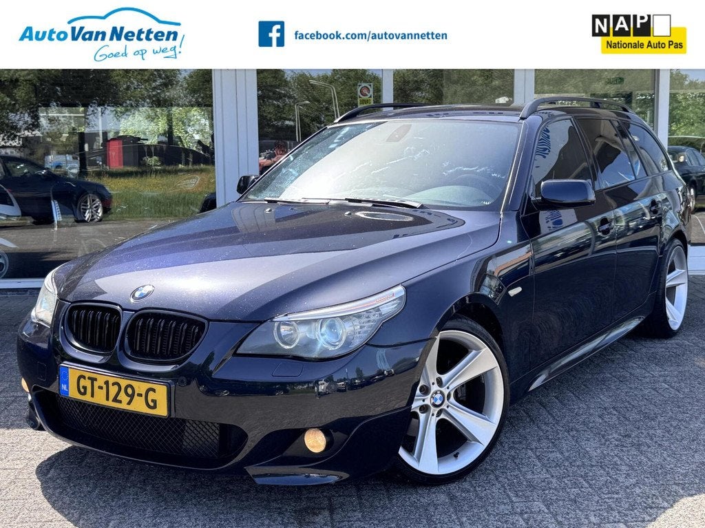 BMW 530D Touring,300pk M-Pakket,Handbak,Sportstoelen,Leder,X, Auto's, Gebruikt, Zwart, 2993 cc, 2000 kg