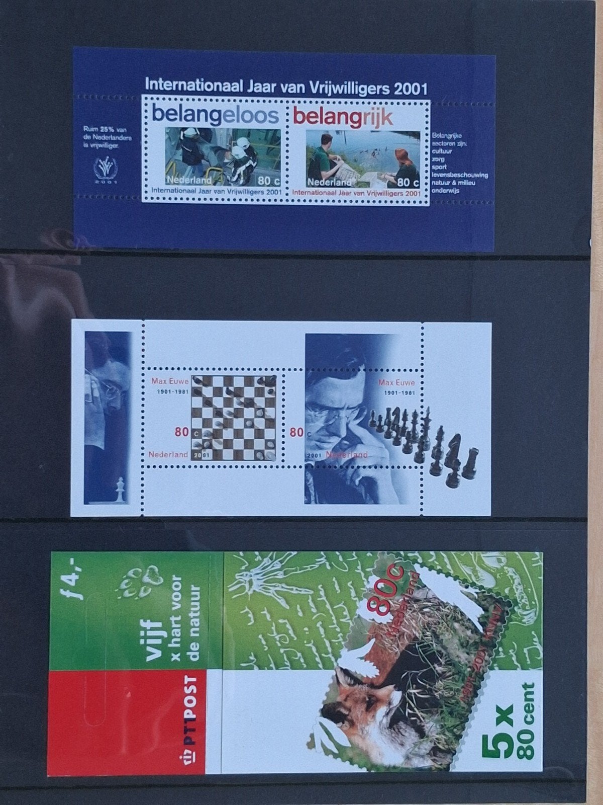 Nederlandse Postzegels: Vrijwilligers, Max Euwe, Natuur, Postzegels en Munten, Ophalen of Verzenden, Na 1940, Postfris