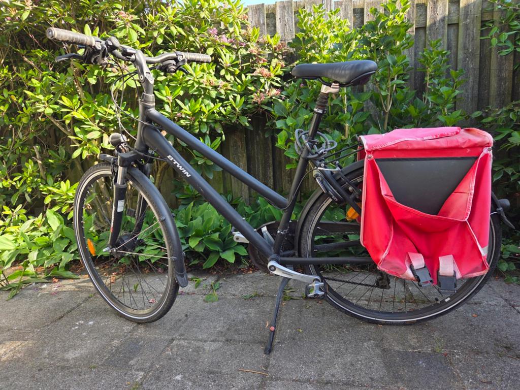 Btwin Hoprider 520 Damesfiets, 24 versnellingen, framemaat M, Ophalen, Gebruikt, Overige merken, Versnellingen