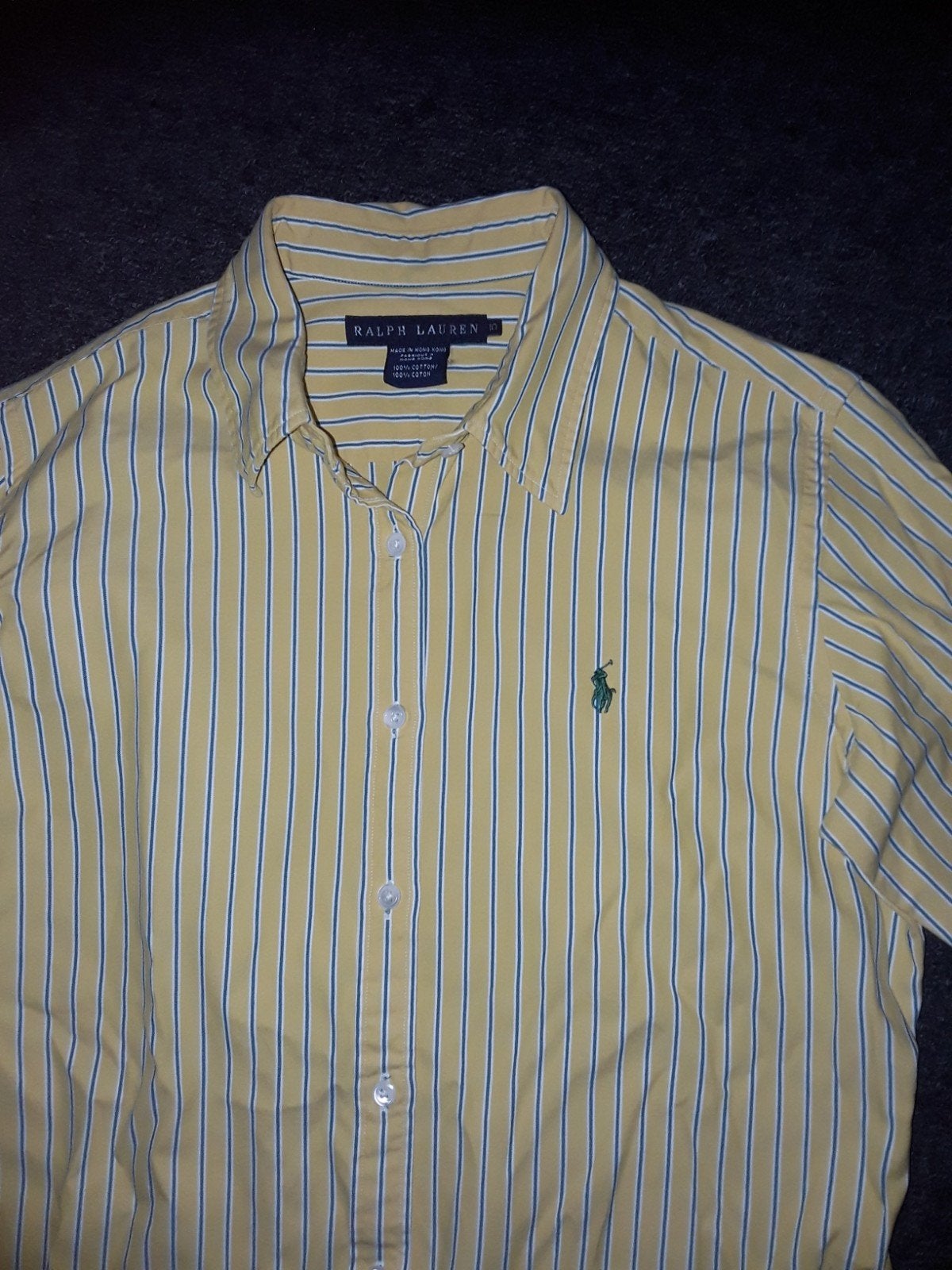 Gele Ralph Lauren blouse mt 10 mt 140, Kinderen en Baby's, Kinderkleding | Maat 140, Overhemd of Blouse, Ophalen of Verzenden