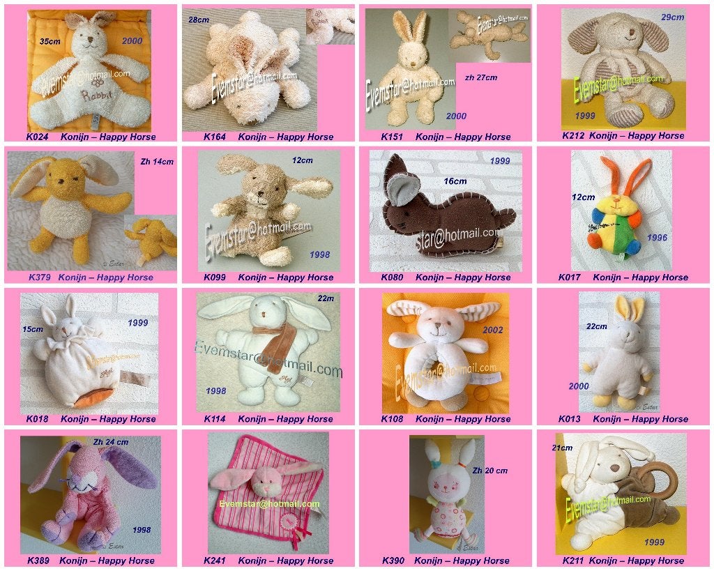 Konijn Konijntje Tiamo en Nijntje Dick Bruna en vele andere, Ophalen, Zo goed als nieuw, Konijn