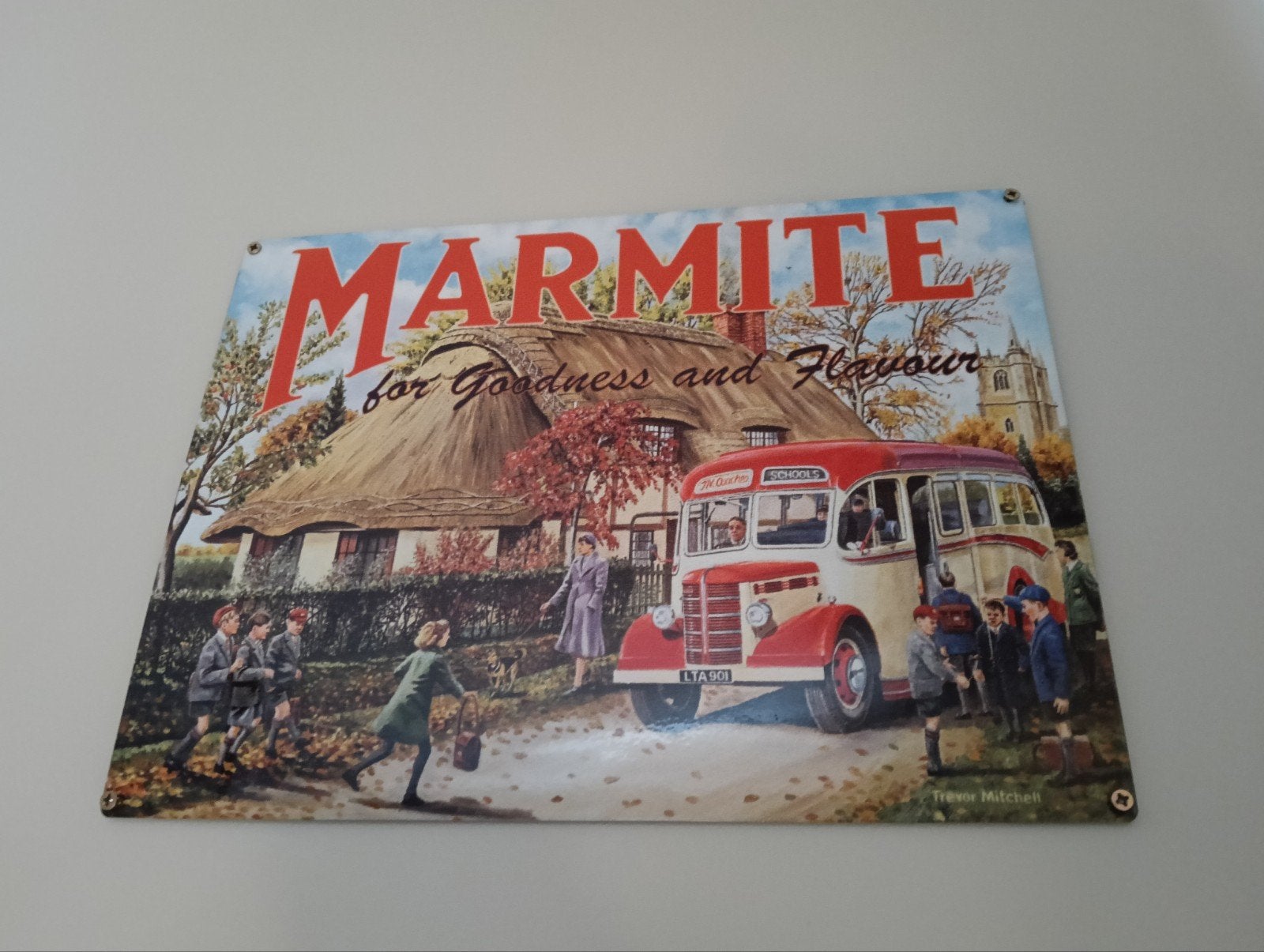Vintage metalen borden: LNER trein & Marmite bus, Ophalen of Verzenden